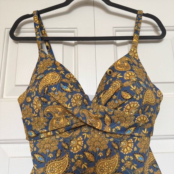 Boden Capri cup-size swimsuit harvest gold bathing suit Sz 38B NWT - Picture 9 of 14